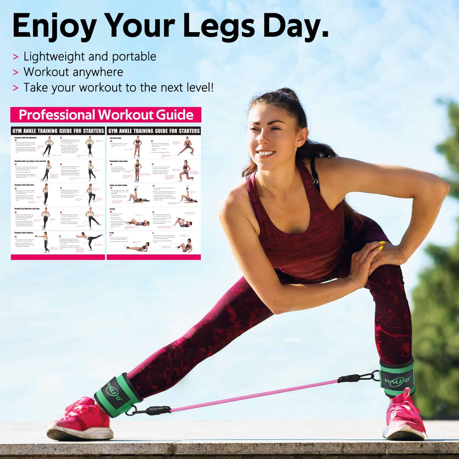 Bandas de resistencia para tobillos -Verde - Imagen 6