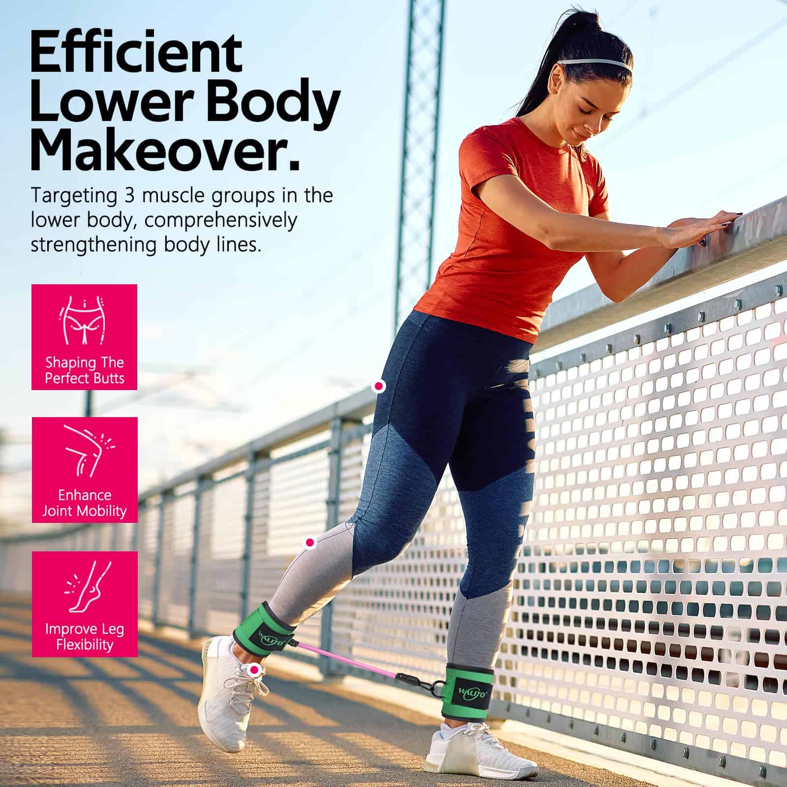 Bandas de resistencia para tobillos -Verde - Imagen 5