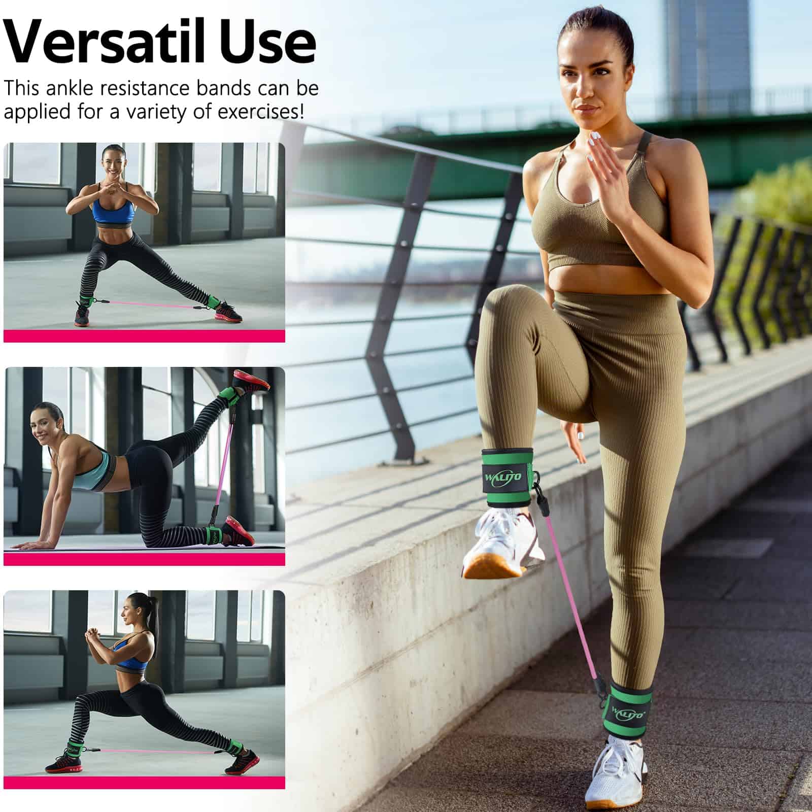 Bandas de resistencia para tobillos -Verde - Imagen 7