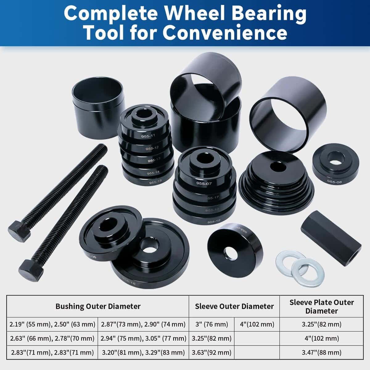 Juego de Prensa de Rodamientos de Rueda ATPEAM de 24 piezas - Imagen 3