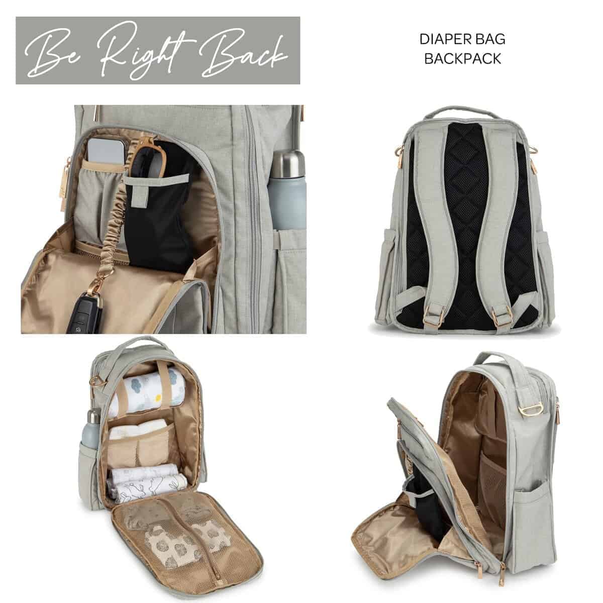 Bolso de pañales JuJuBe, Mochila de viaje - - Pebble - Imagen 3