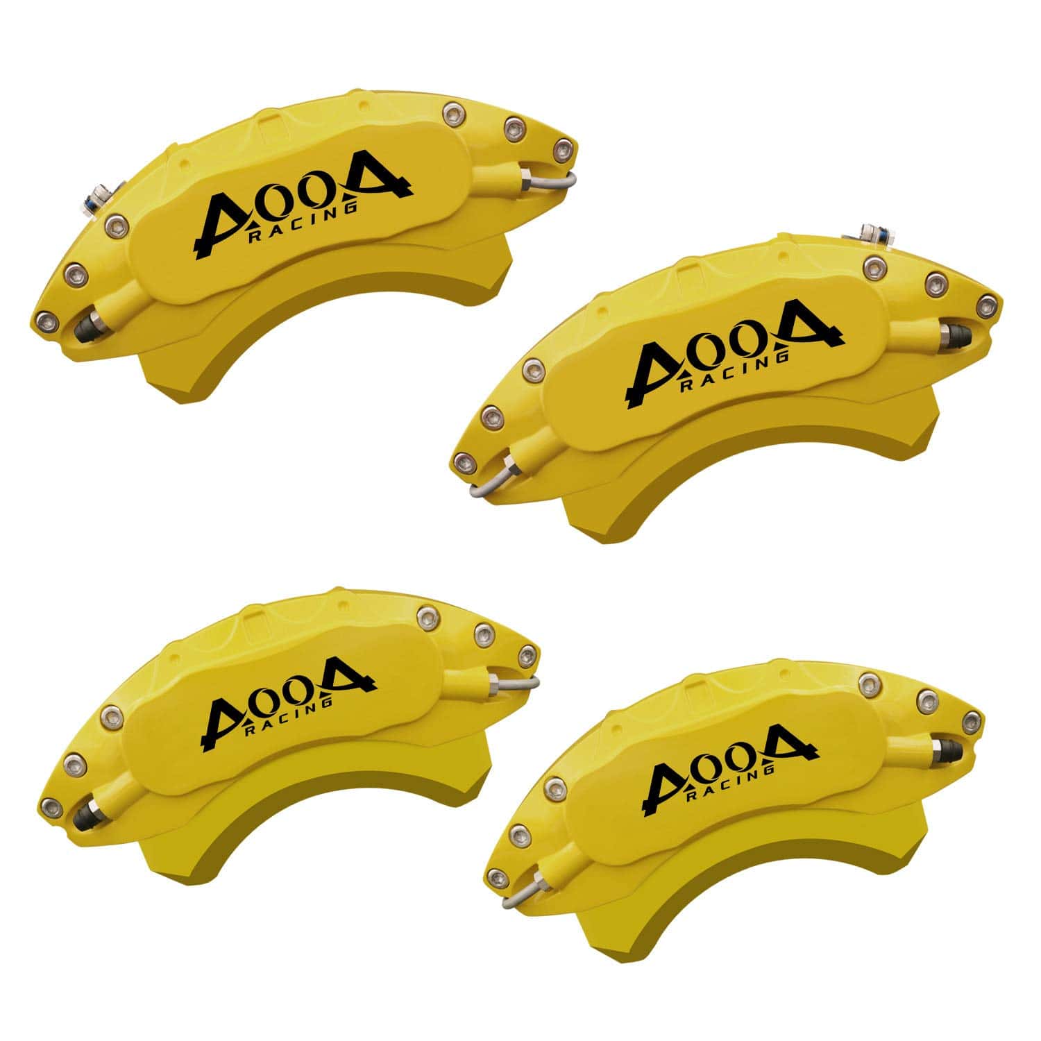 AOOA Caliper Covers Amarillos con Letras Negras para