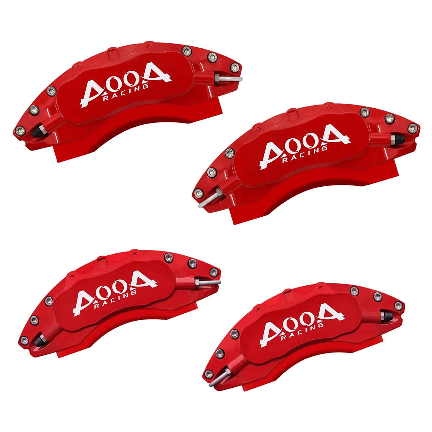 Cubiertas de Pinza AOAO Rojo Freno y Logo Blanco para