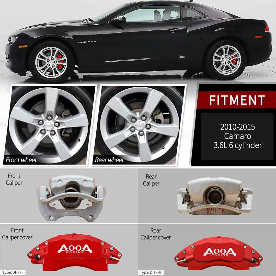 Cubiertas de Pinza AOAO Rojo Freno y Logo Blanco para - Imagen 3