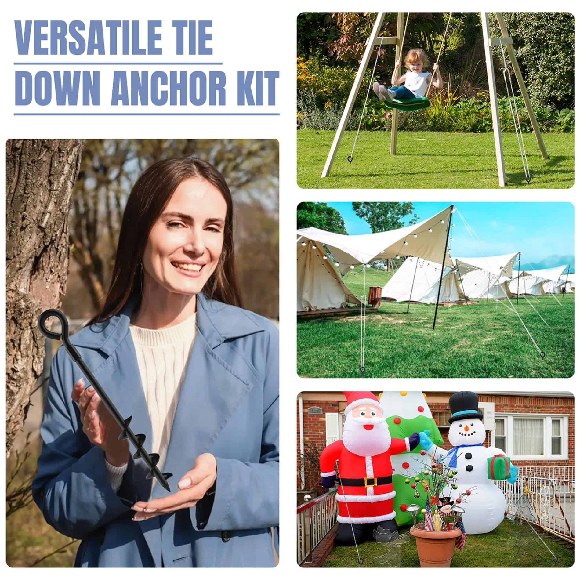 Estacas de trampolín Eurmax USA para carpas, kit de anclaje - Imagen 8