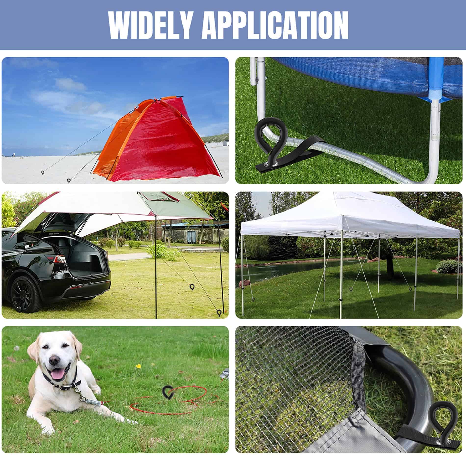 Estacas de trampolín Eurmax USA para carpas, kit de anclaje - Imagen 7