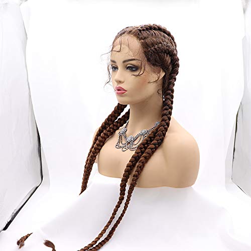 Peluca Trenzada Lace Front Extra Larga Sylvia 100% Hecha a - Imagen 5