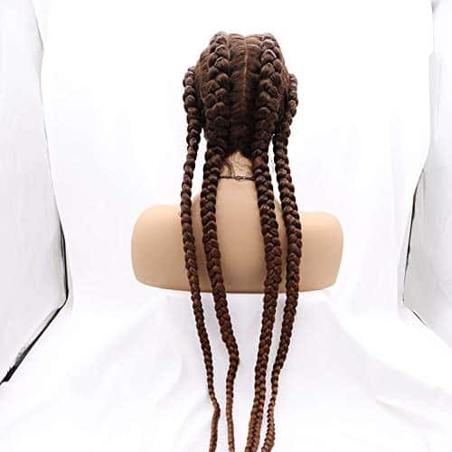 Peluca Trenzada Lace Front Extra Larga Sylvia 100% Hecha a - Imagen 6