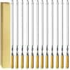 Antallcky 12 Pack Pinchos 22 Pulgadas BBQ Barbecue Acero