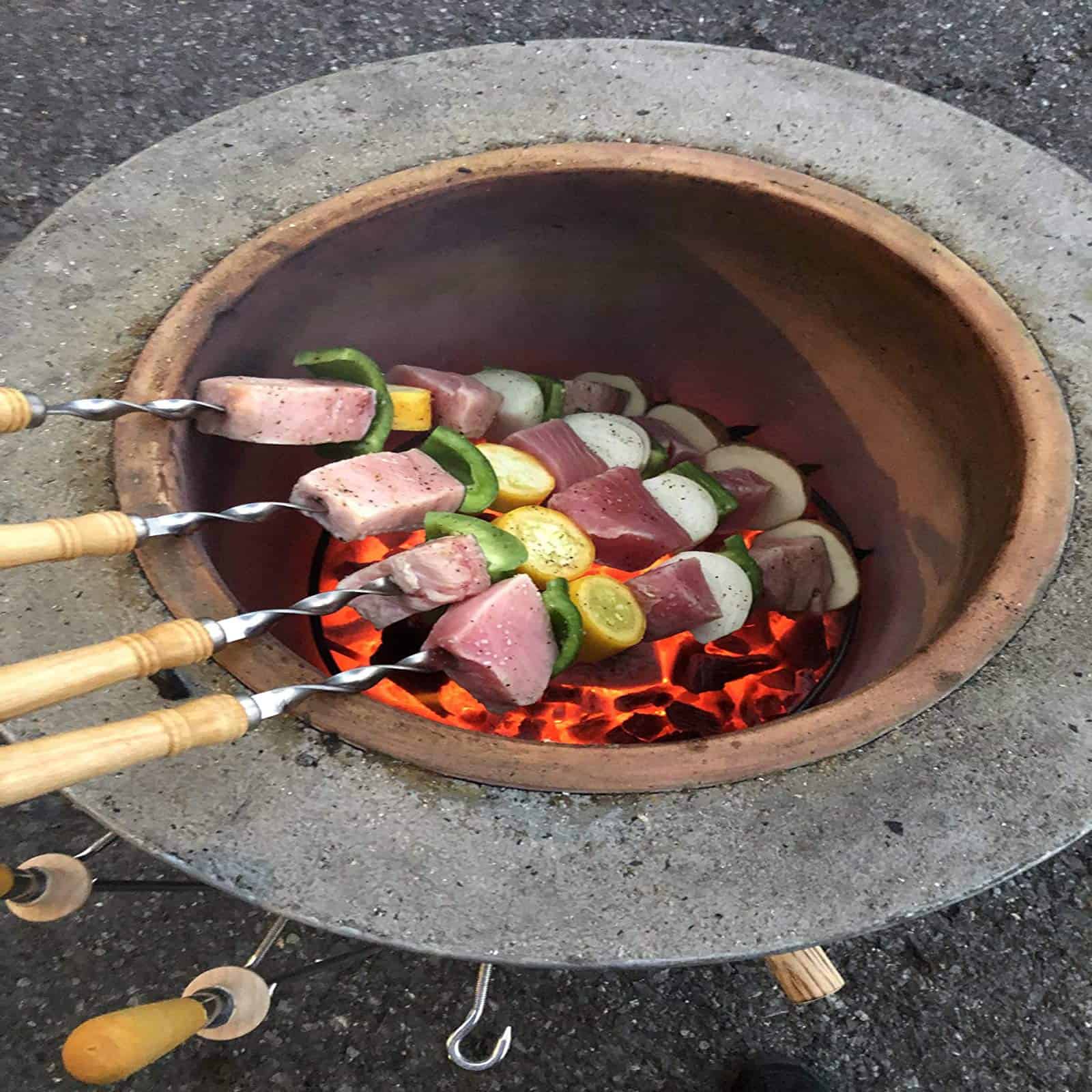 Antallcky 12 Pack Pinchos 22 Pulgadas BBQ Barbecue Acero - Imagen 5