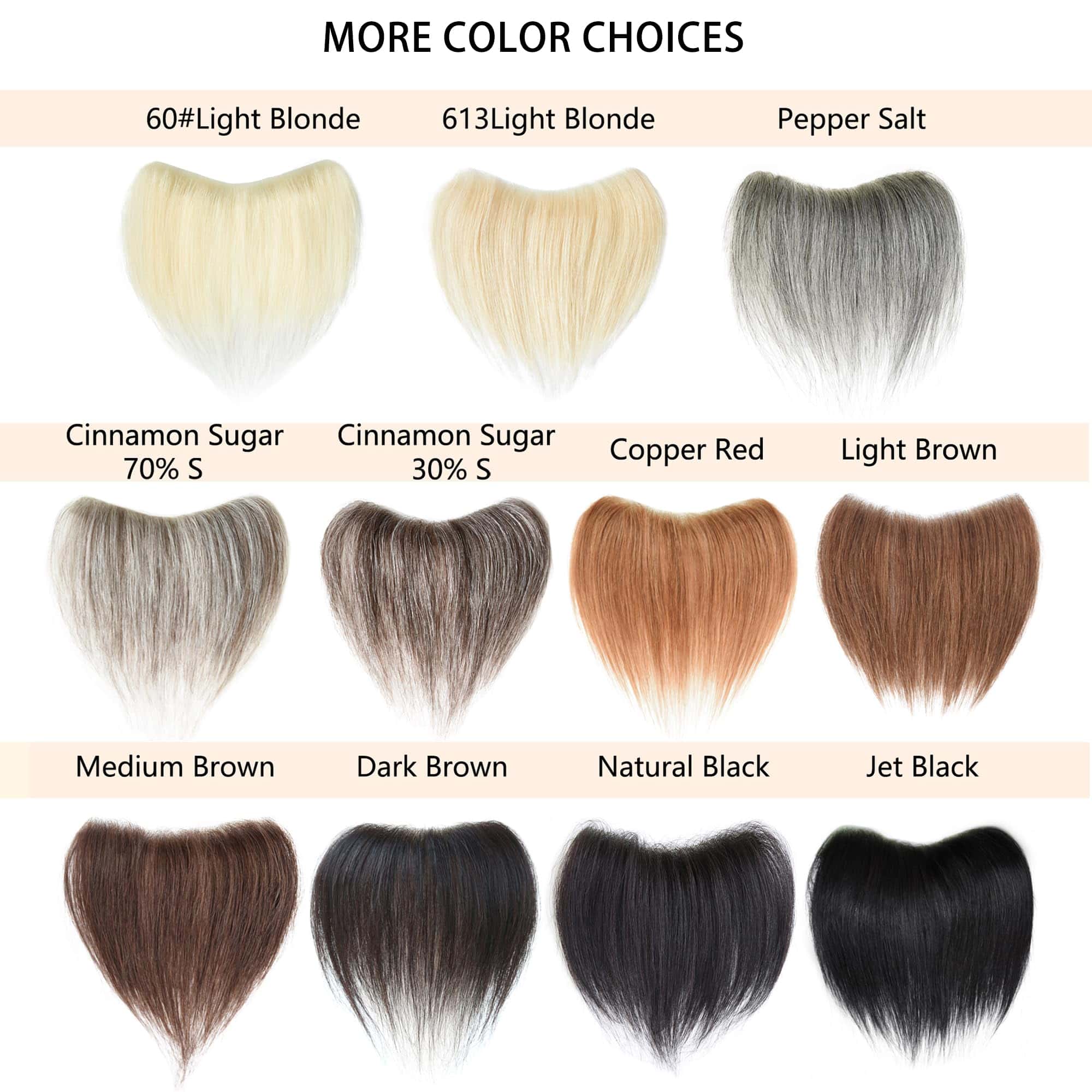 Meiverah Extensiones de Cabello Frontales para Hombres Pelo - Imagen 7