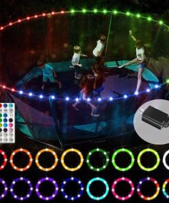 Luces de Trampolín LED con Adaptador de Energía Mejorado,
