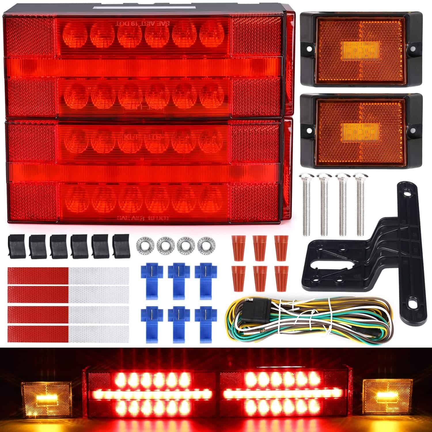 Kit de luces LED sumergibles para remolques LINKITOM, luces