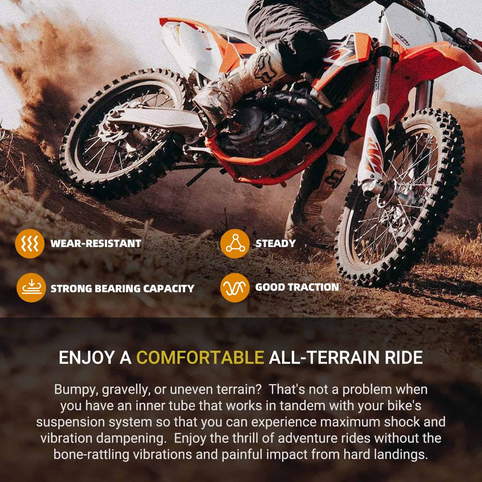 (1 Set) Juego de llantas y cámaras de aire para moto de - Imagen 7