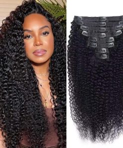 Cecycocy 3C 4A Extensiones de Cabello Rizado Clip en