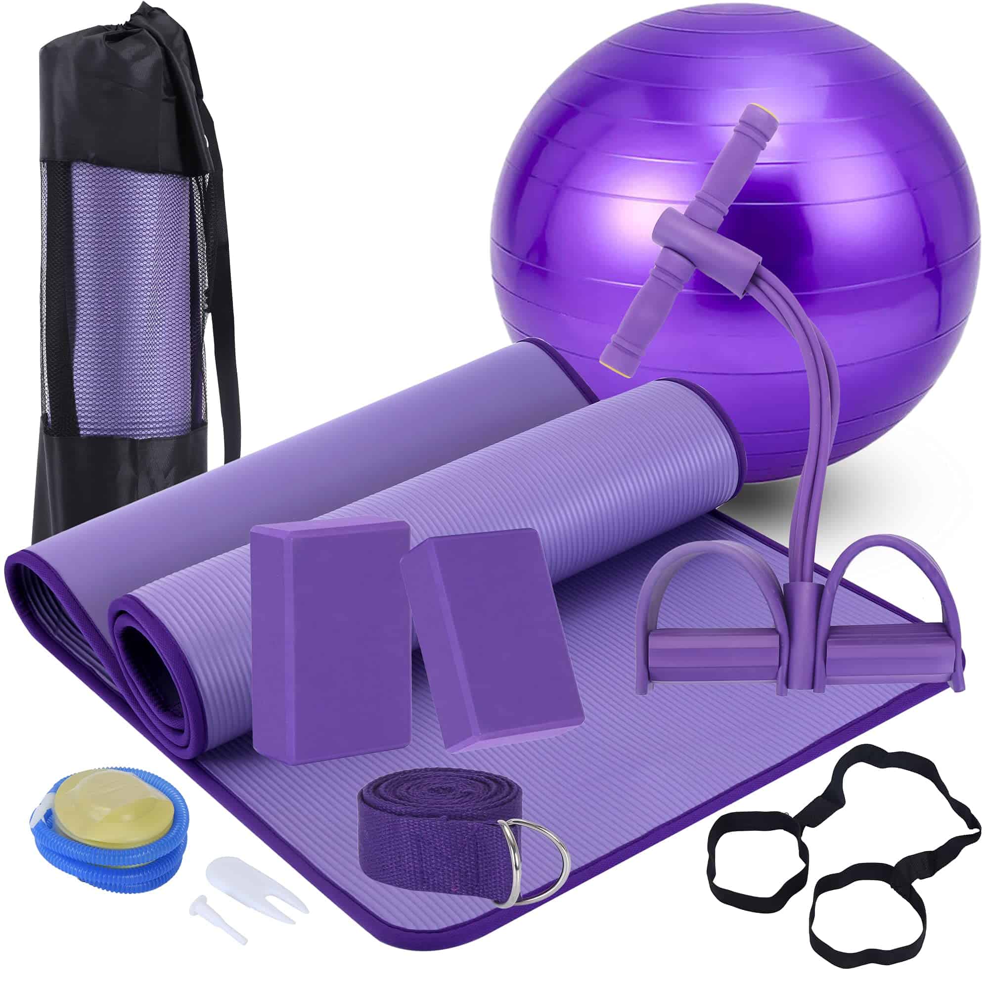 Set de Tapete de Yoga para Principiantes, -Morado