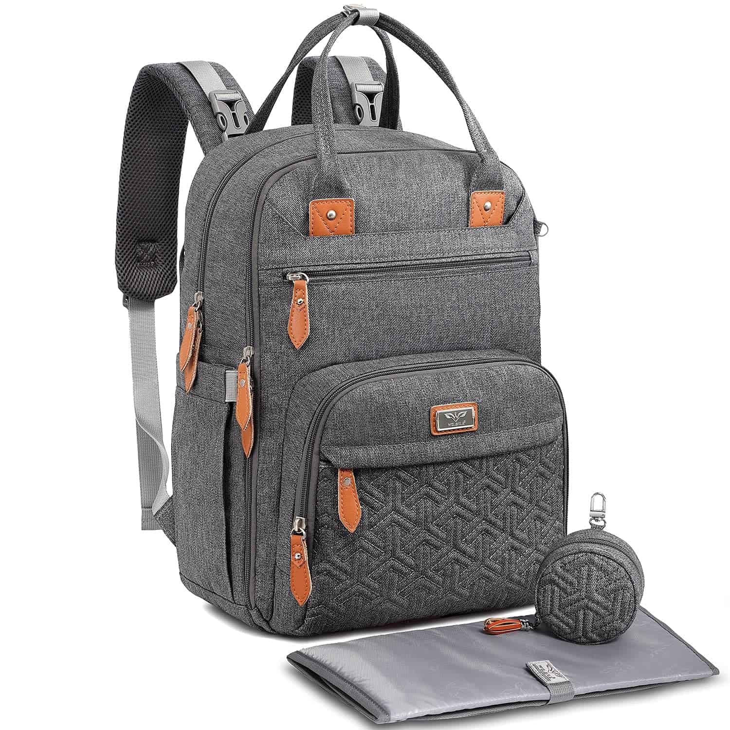 Mochila para Pañales, Bolsa de Bebé con Cambiador,