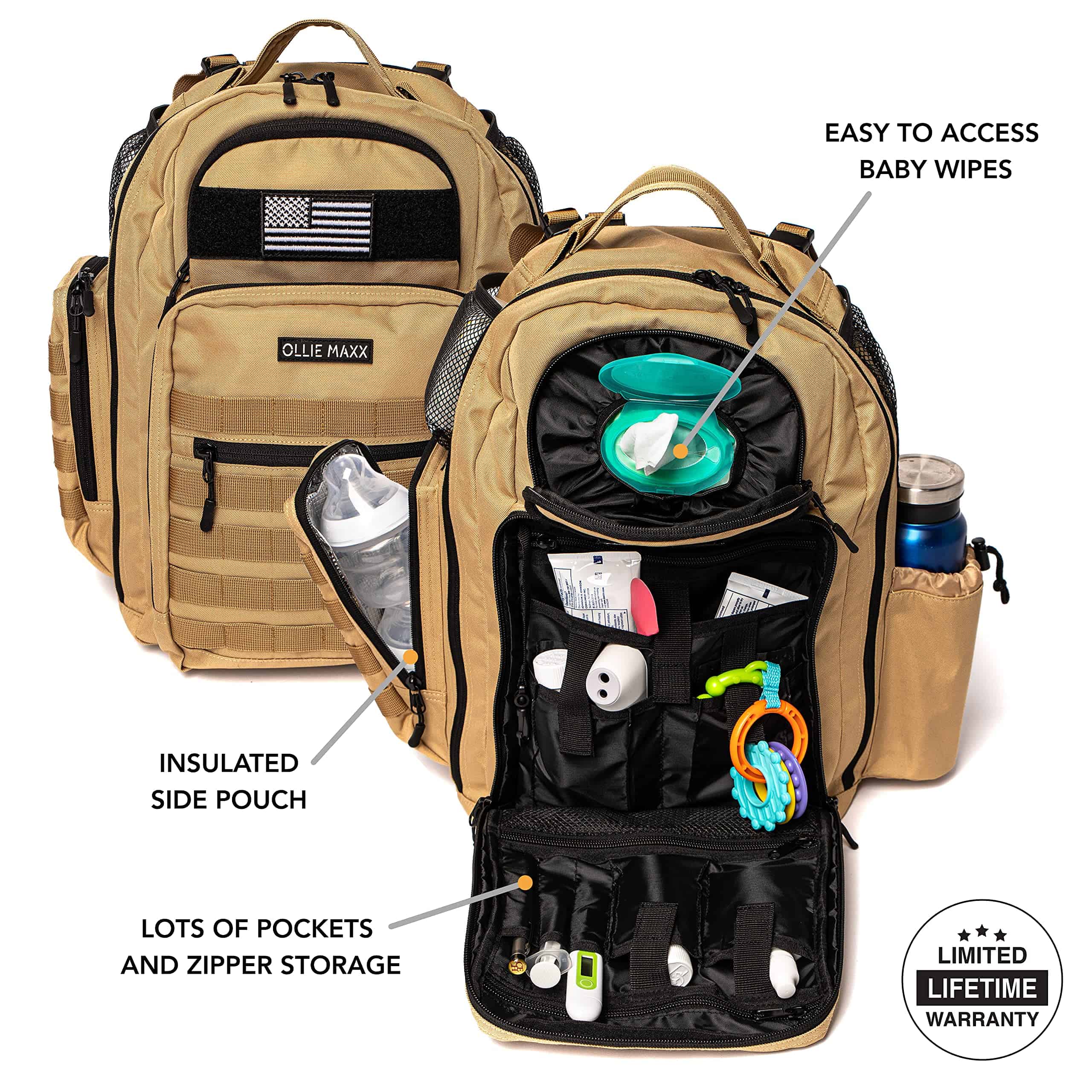 Mochila Cambiadora Ollie Maxx para Papás - Mochila de Viaje - Imagen 3