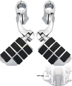 FOVPLUE 1.25" Highway Footpegs, Short -CROMO ANGULADO CORTO