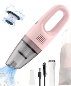 Aspiradora Portátil LEERFEI Rosa - 9000PA/120W/DC12V,