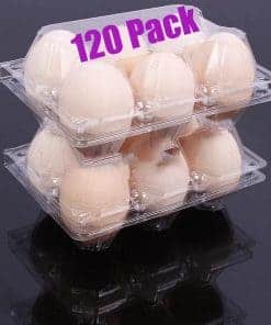 HOIGON 120 Pack Claras Huevos de Plástico para 6 Huevos,