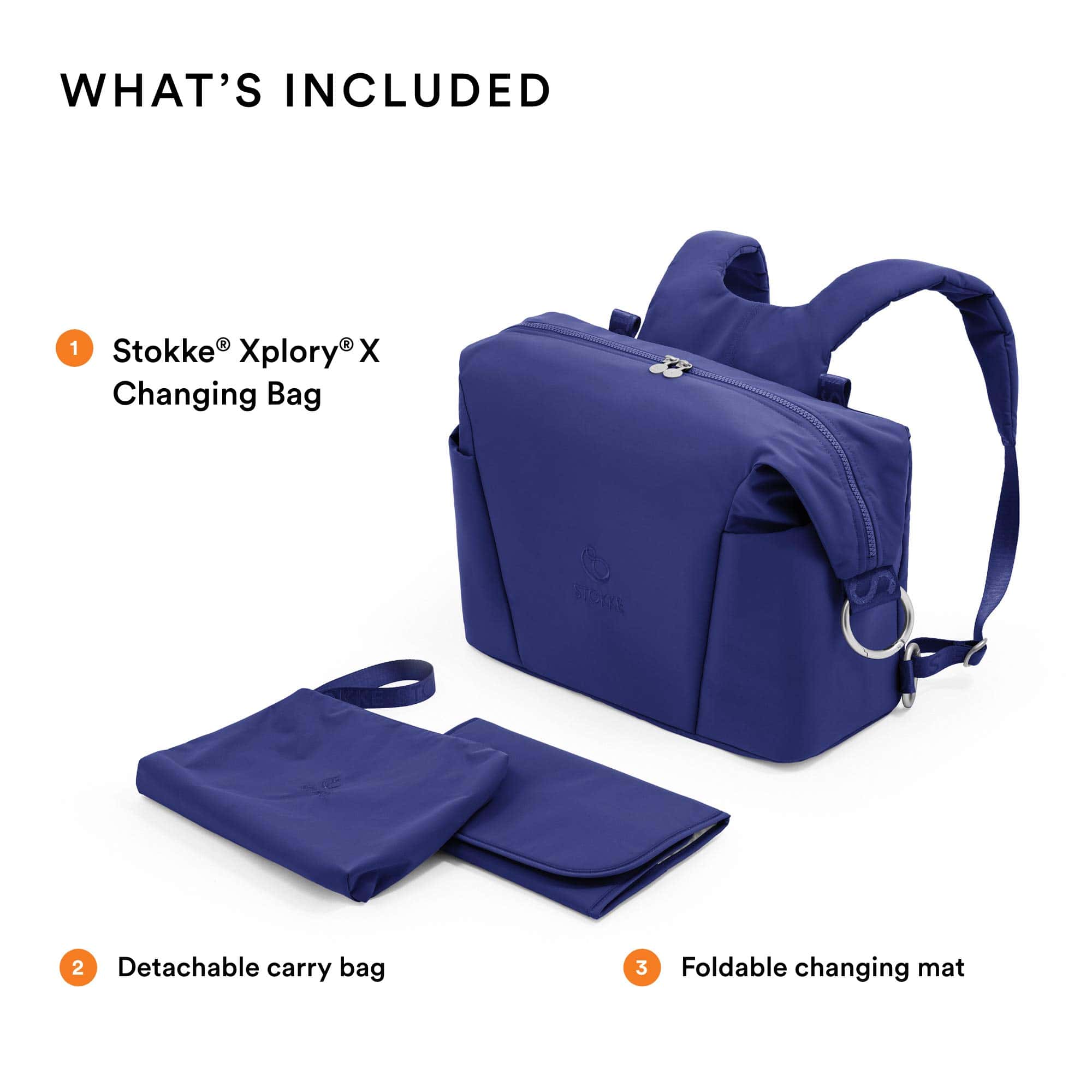 Bolso cambiador Stokke Xplory X, Azul Real - Se convierte - Imagen 4