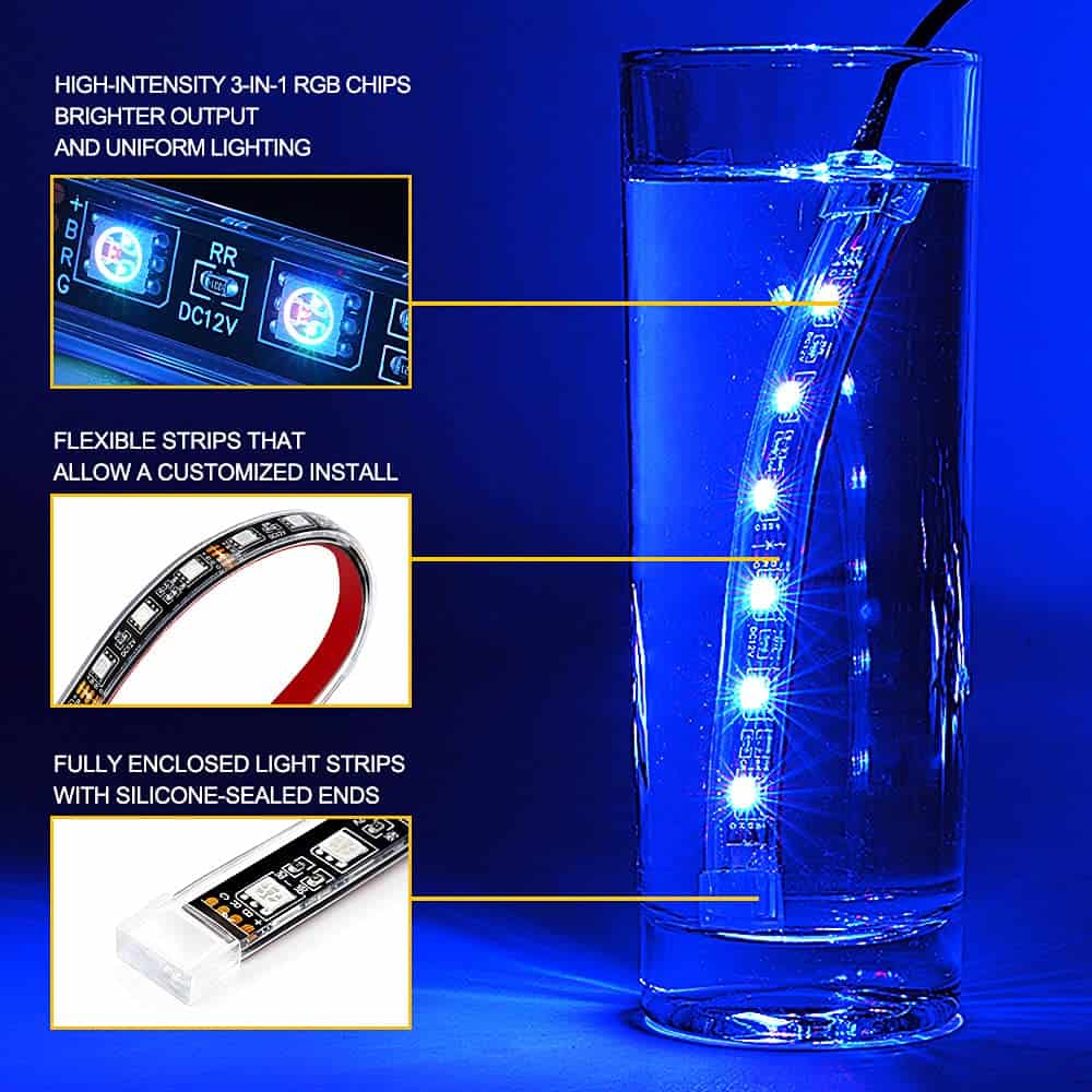 Kit de Luces LED RGB para Motocicleta Xprite a Prueba de - Imagen 4