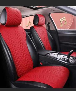 Fundas de Asiento de Coche de Cuero Rojo Universal