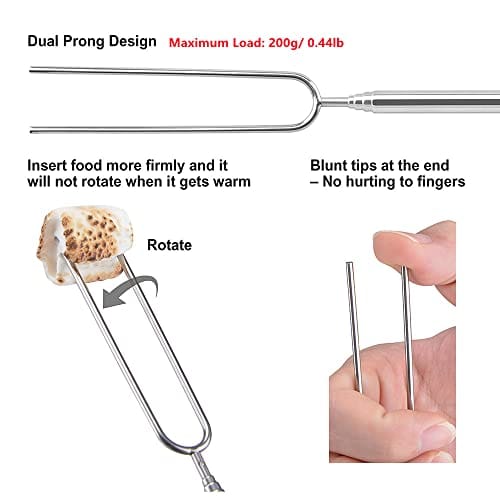 Palos para Asar Malvaviscos, 32 pulgadas 16 piezas - Imagen 4