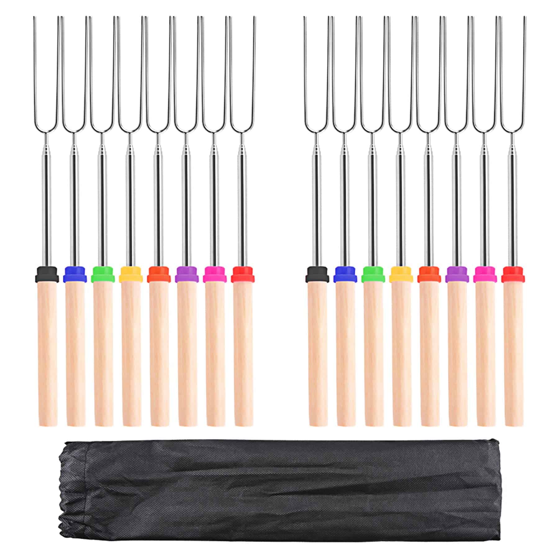 Palos para Asar Malvaviscos, 32 pulgadas 16 piezas