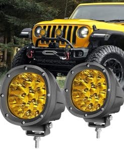 ANGU TECH 4In 90W Luces LED Offroad Redondas en color