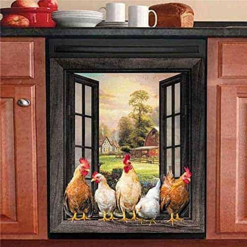 Cubierta de lavavajillas magnética de granja -Countryrooster