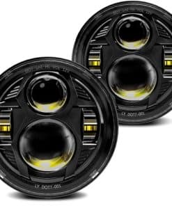 M MIBAHE (2PCS) Faro LED Redondo de 7 Pulgadas Aprobado por