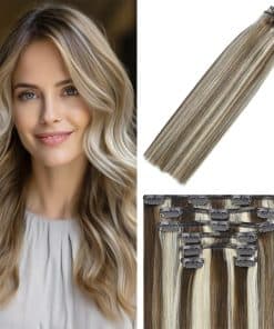 Extensiones de Cabello Clip In WindTouch -Castaño Medio a Ru