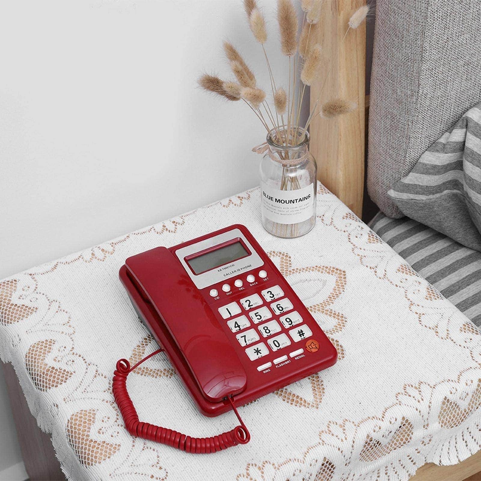 Teléfono con cable KX T8001, Rojo ABS, Teléfono de - Imagen 7