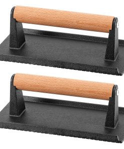 HOIGON 2 PCS 8 x 4 Pulgadas Prensa de Parrilla de Hierro