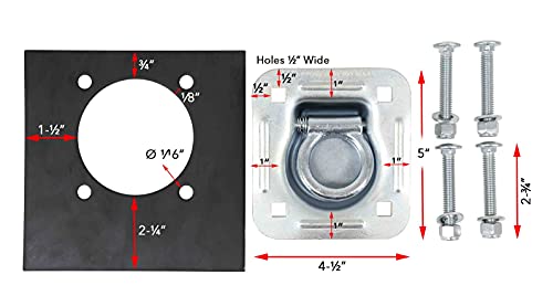 Mytee Products 8 Pack - Anillo en D Empotrado para Placas, - Imagen 4