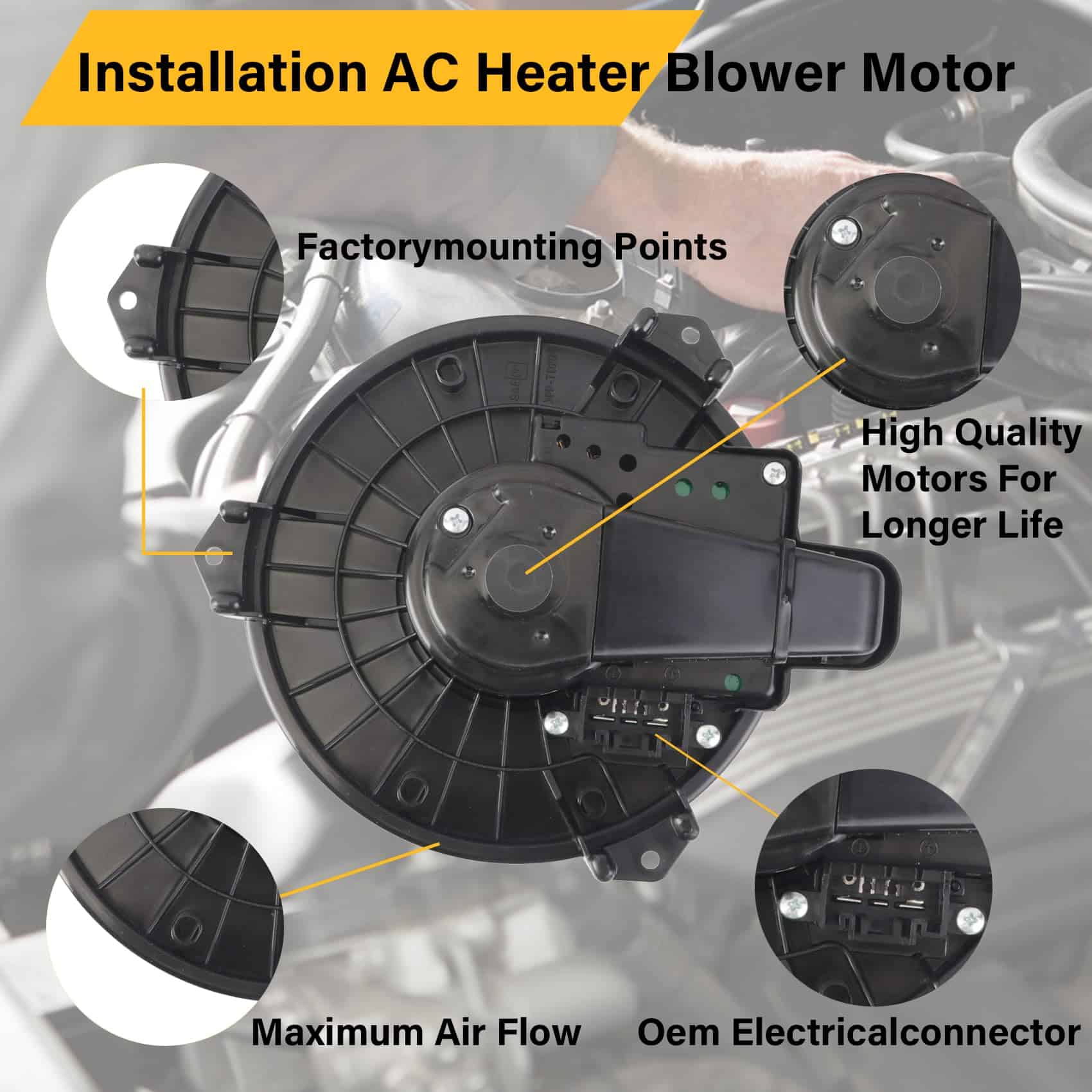 JUEDIMA Motor soplador de calentador de aire acondicionado - Imagen 6