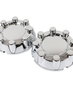 2PCS Tapas centrales de llanta cromada para ruedas traseras