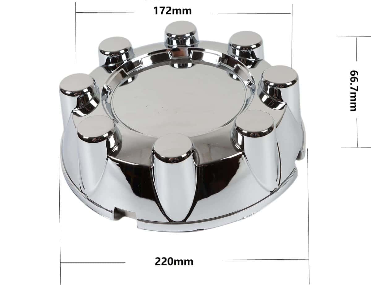 2PCS Tapas centrales de llanta cromada para ruedas traseras - Imagen 3