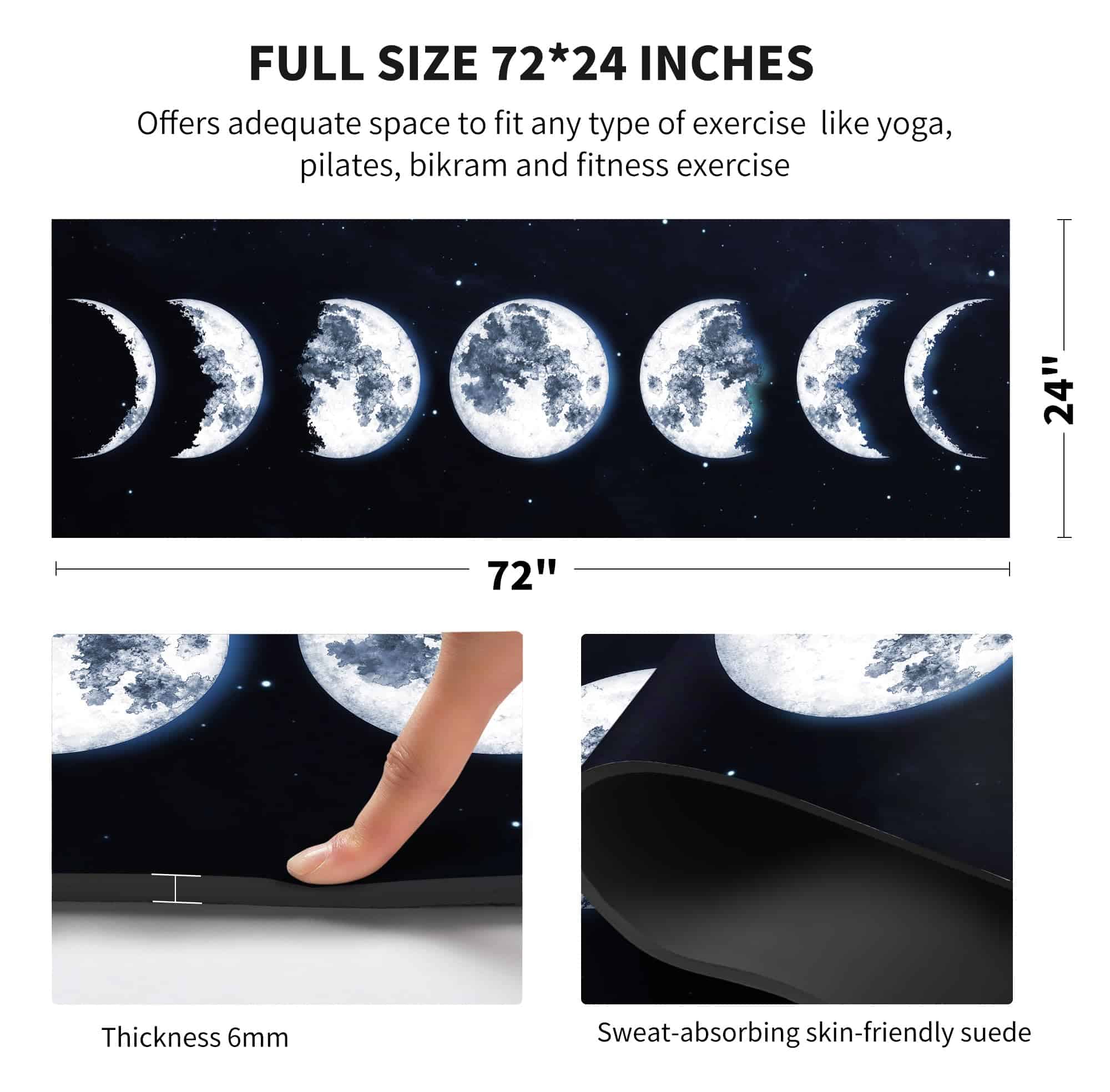 Tapete de Yoga Estampado Extra Grueso TPE -Moon-Y - Imagen 4