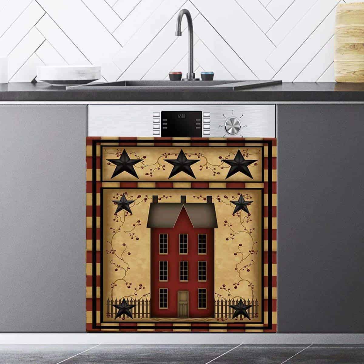 Cubierta magnética para lavavajillas Homega Primitive Barn - Imagen 4