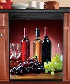 Imán para lavavajillas de vino, Decoración de Cocina Tema