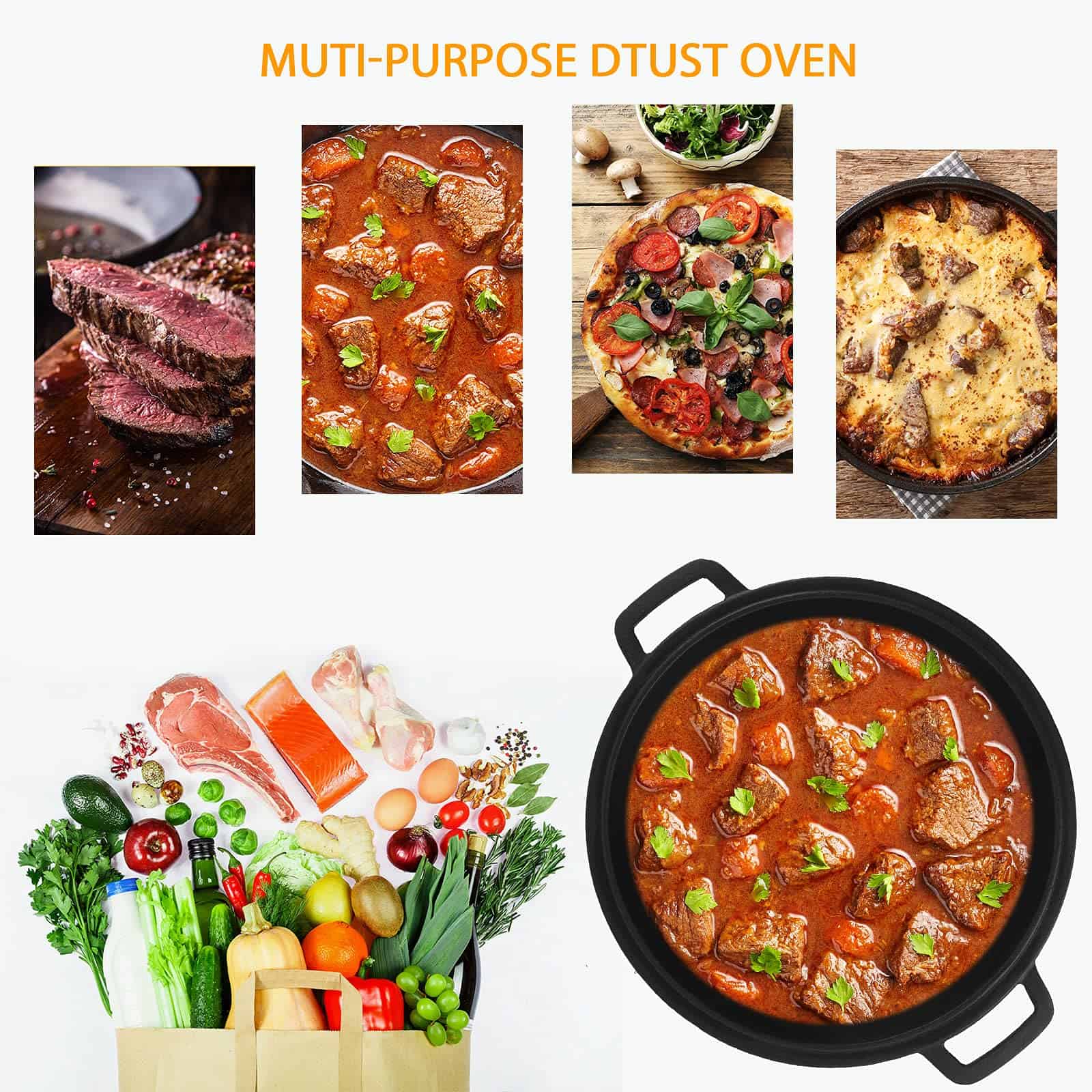BBQ Future Heavy Duty Cast Iron 2-In-1 Multi Cooker: - Imagen 9