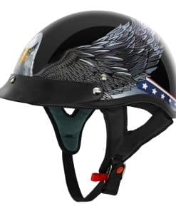 Casco de moto VCAN Cruiser New Patriotic Eagle -Negro Brilla