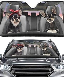Protector solar para parabrisas de coche Yosa Chihuahua Dog