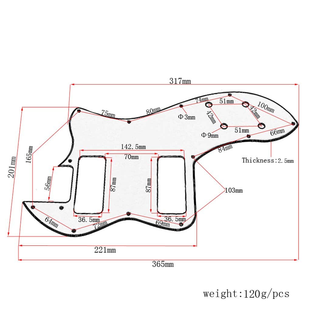 Pickguard para Guitarra Eléctrica Alnicov Para P90 Piezas - Imagen 4