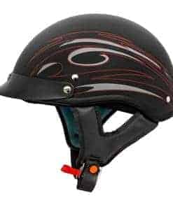 Casco de moto VCAN Cruiser Solid Flat Black Half Face (Hoja