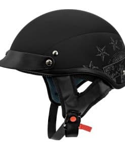 Casco de Moto VCAN Cruiser Solid Flat Black (Bandera