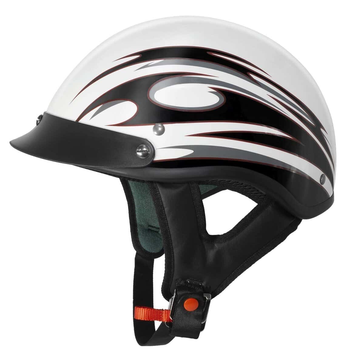 Casco de Media Motocicleta VCAN Cruiser Flat -Blanco Mate